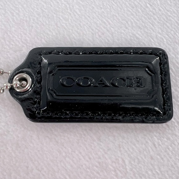 Coach Black Patent Leather Bag Tag - Picture 2 of 6